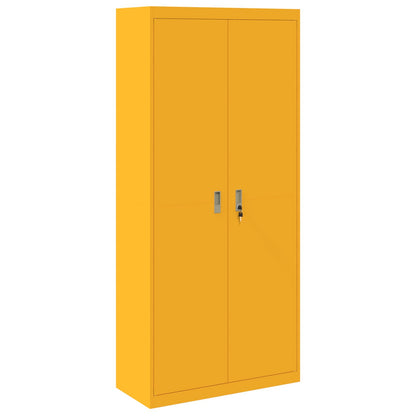 Armadio Giallo senape 90 x 40 x 200 cm Acciaio