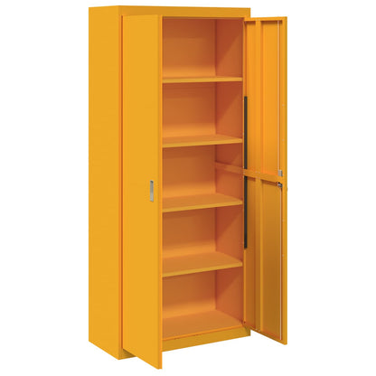 Armadio Giallo senape 90 x 40 x 200 cm Acciaio