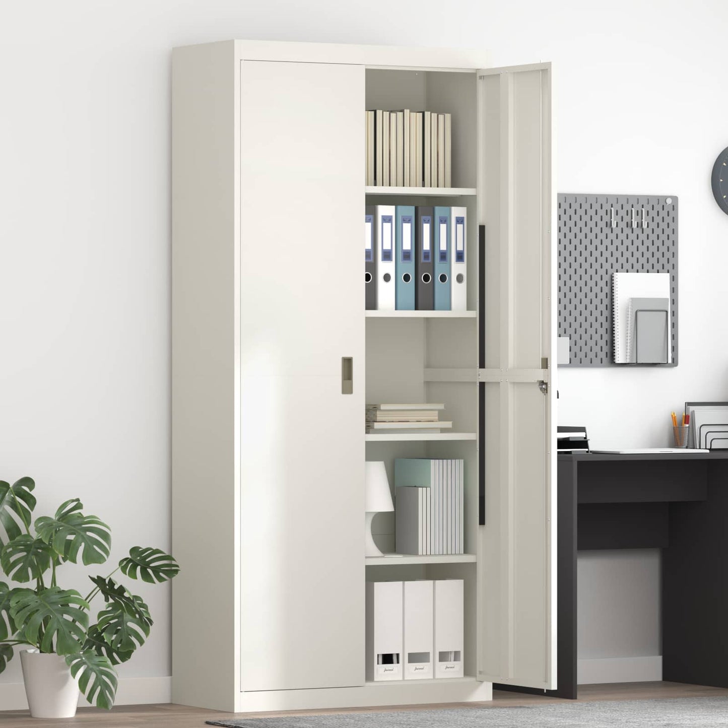 Armadio Bianco 90 x 40 x 200 cm Acciaio