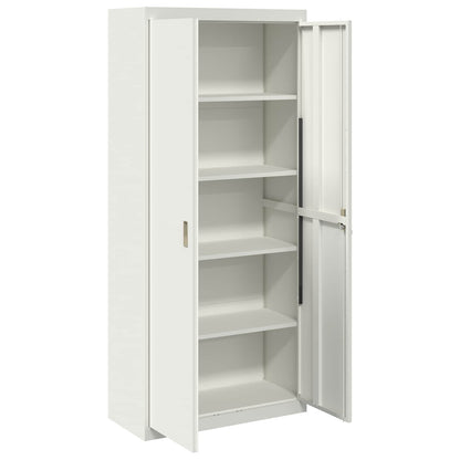 Armadio Bianco 90 x 40 x 200 cm Acciaio