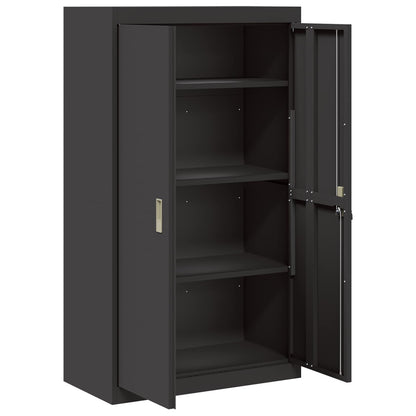 Armadio Nero 80 x 40 x 140 cm Acciaio