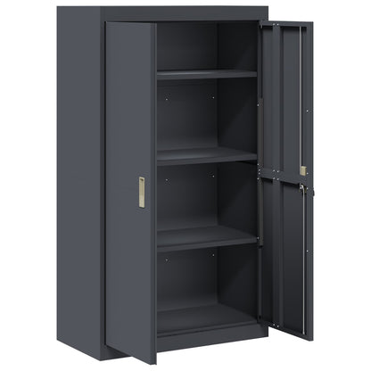 Armadio Antracite 80 x 40 x 140 cm Acciaio