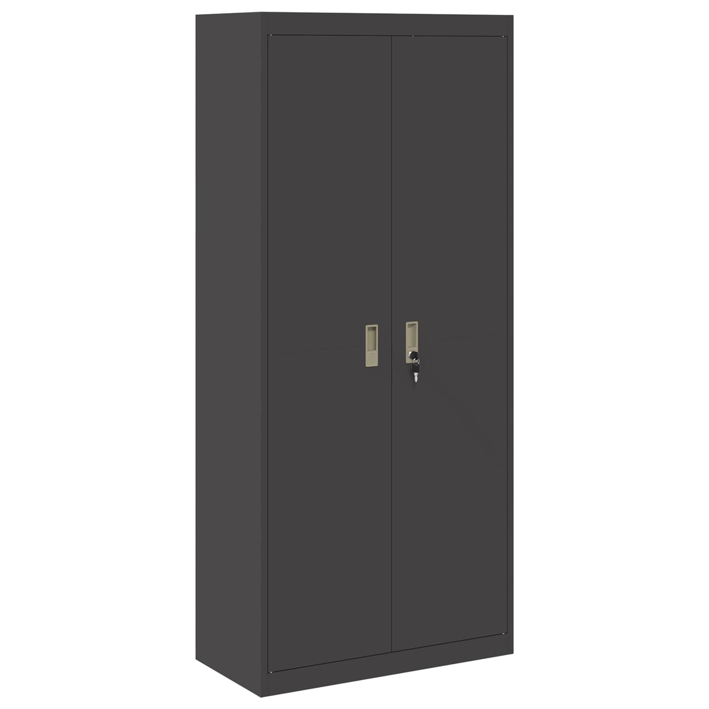 Armadio Nero 80 x 40 x 180 cm Acciaio