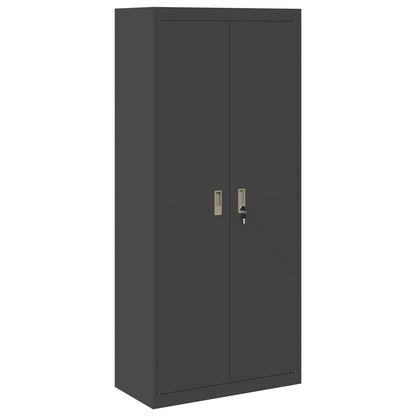Armadio Nero 80 x 40 x 180 cm Acciaio