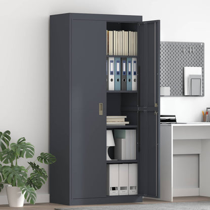 Armadio Antracite 80 x 40 x 180 cm Acciaio