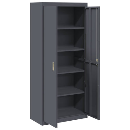 Armadio Antracite 80 x 40 x 180 cm Acciaio