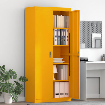 Armadio Giallo senape 80 x 40 x 180 cm Acciaio