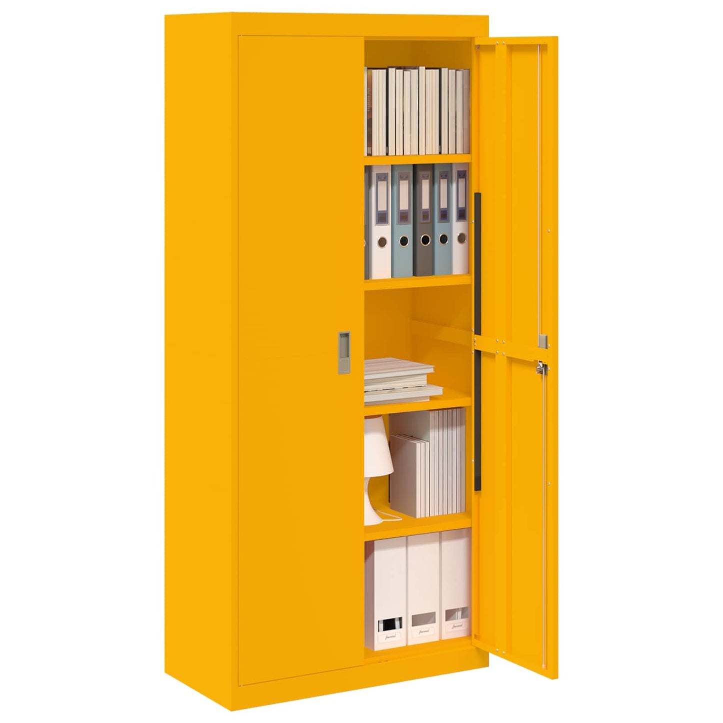 Armadio Giallo senape 80 x 40 x 180 cm Acciaio