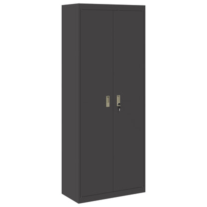 Armadio Nero 80 x 40 x 200 cm Acciaio