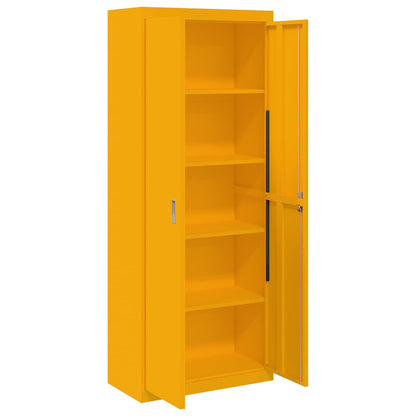 Armadio Giallo senape 80 x 40 x 200 cm Acciaio
