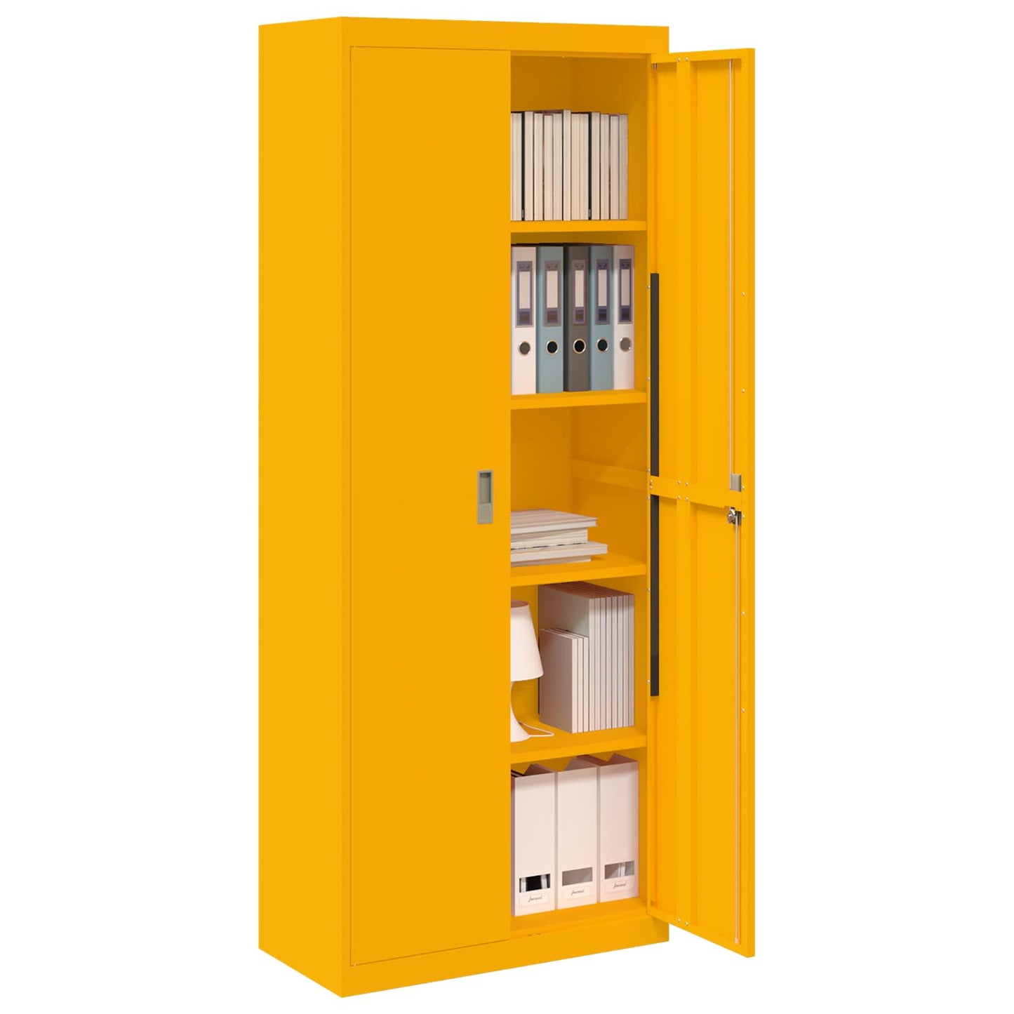 Armadio Giallo senape 80 x 40 x 200 cm Acciaio