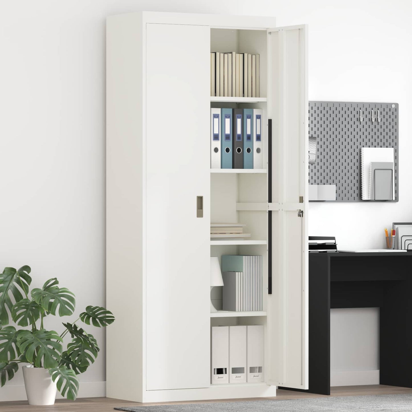 Armadio Bianco 80 x 40 x 200 cm Acciaio