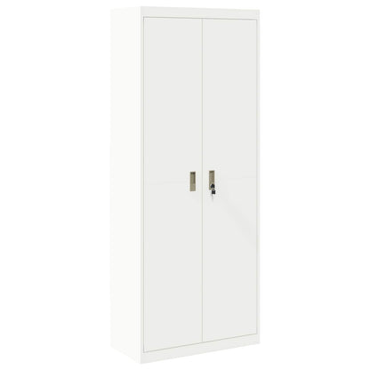 Armadio Bianco 80 x 40 x 200 cm Acciaio