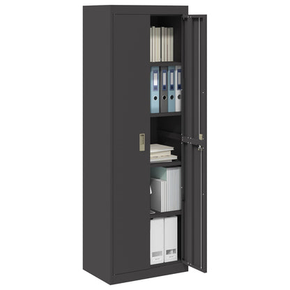 Armadio Nero 60 x 40 x 180 cm Acciaio