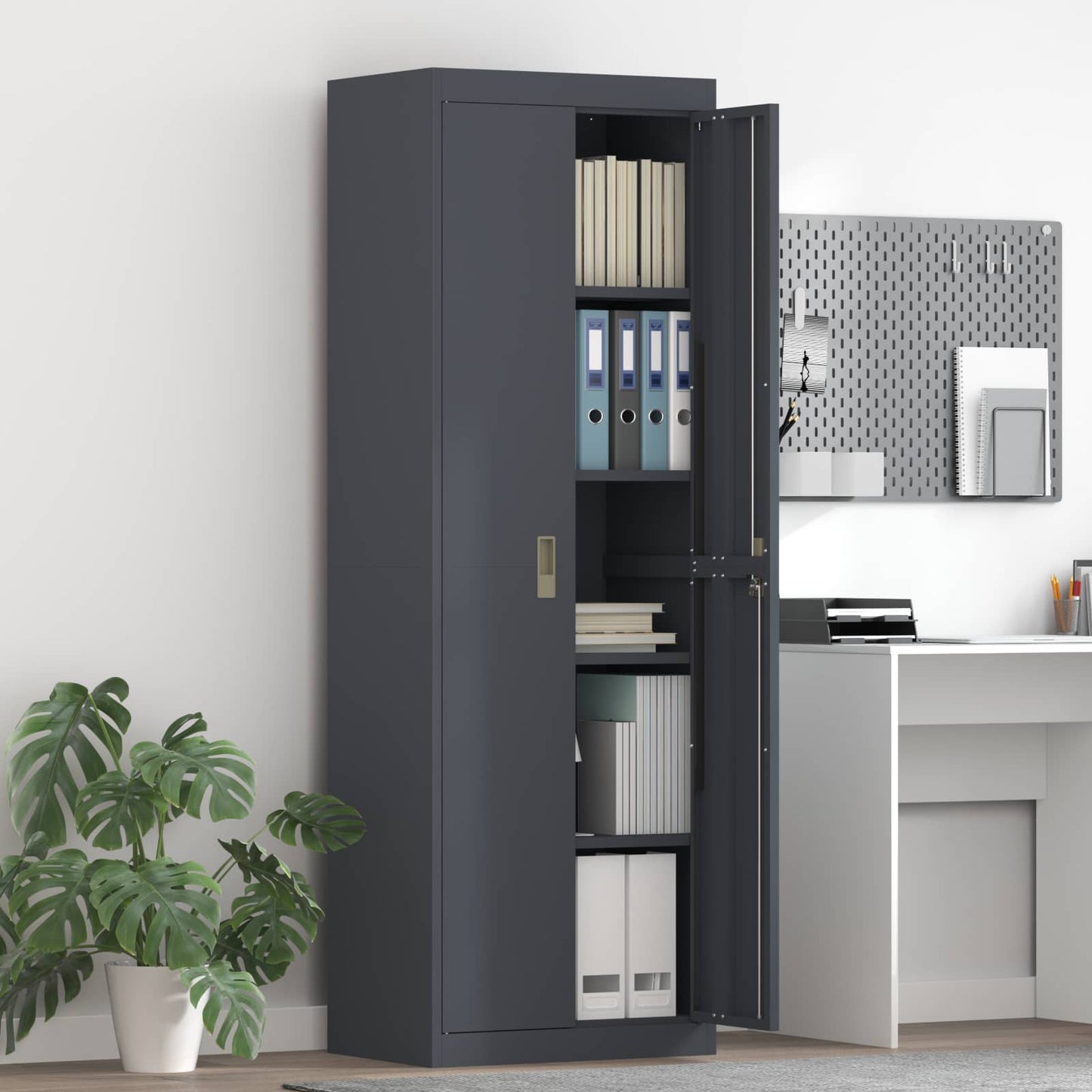 Armadio Antracite 60 x 40 x 180 cm Acciaio