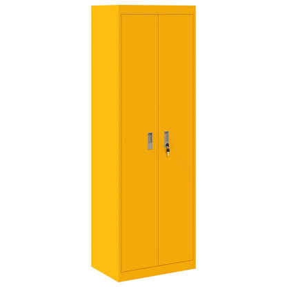 Armadio Giallo senape 60 x 40 x 180 cm Acciaio