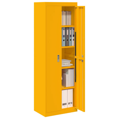 Armadio Giallo senape 60 x 40 x 180 cm Acciaio