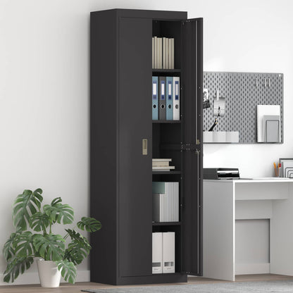 Armadio Nero 60 x 40 x 200 cm Acciaio