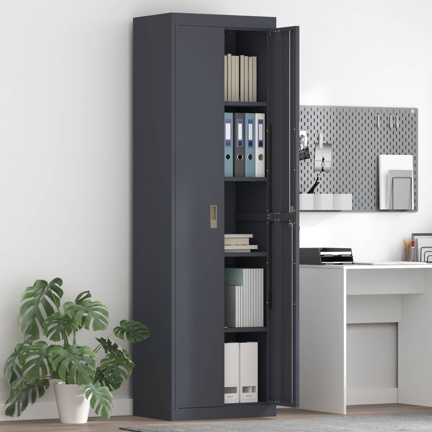 Armadio Antracite 60 x 40 x 200 cm Acciaio
