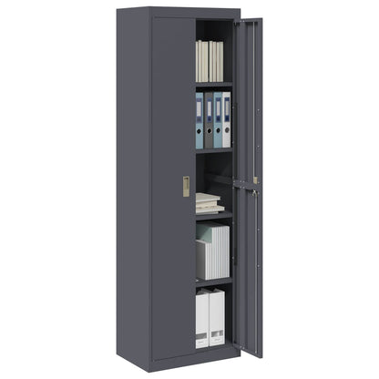 Armadio Antracite 60 x 40 x 200 cm Acciaio