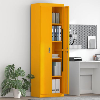 Armadio Giallo senape 60 x 40 x 200 cm Acciaio