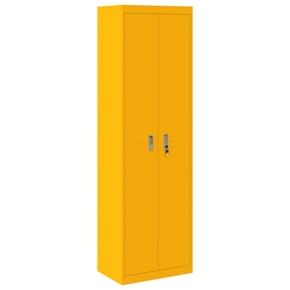 Armadio Giallo senape 60 x 40 x 200 cm Acciaio