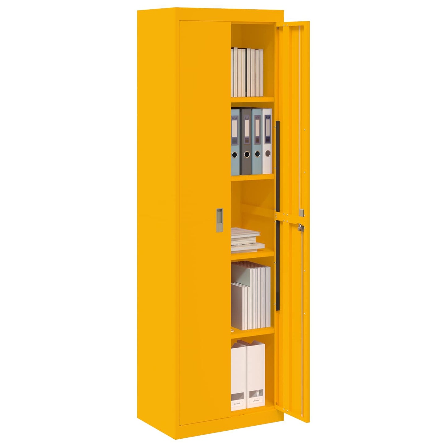 Armadio Giallo senape 60 x 40 x 200 cm Acciaio