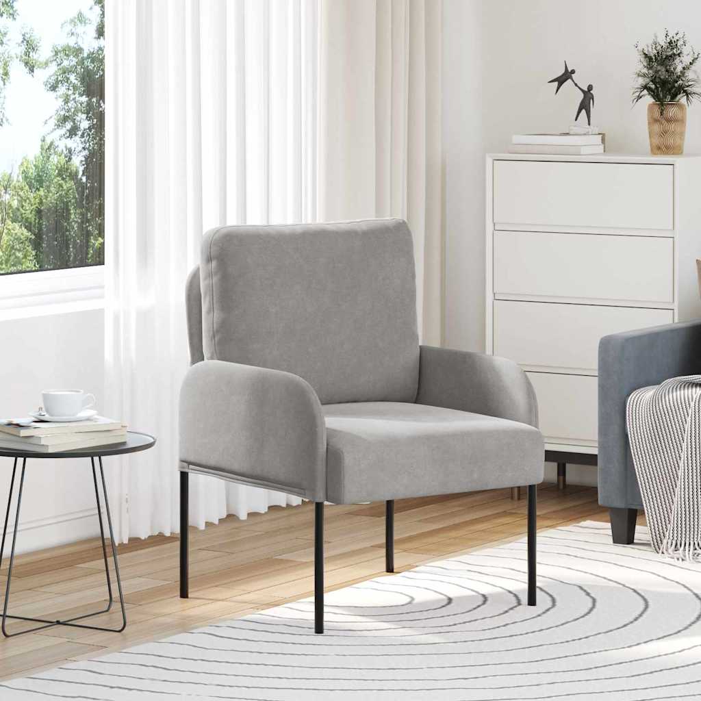 Divani con cuscino 55cm Grigio chiaro Legno compensato