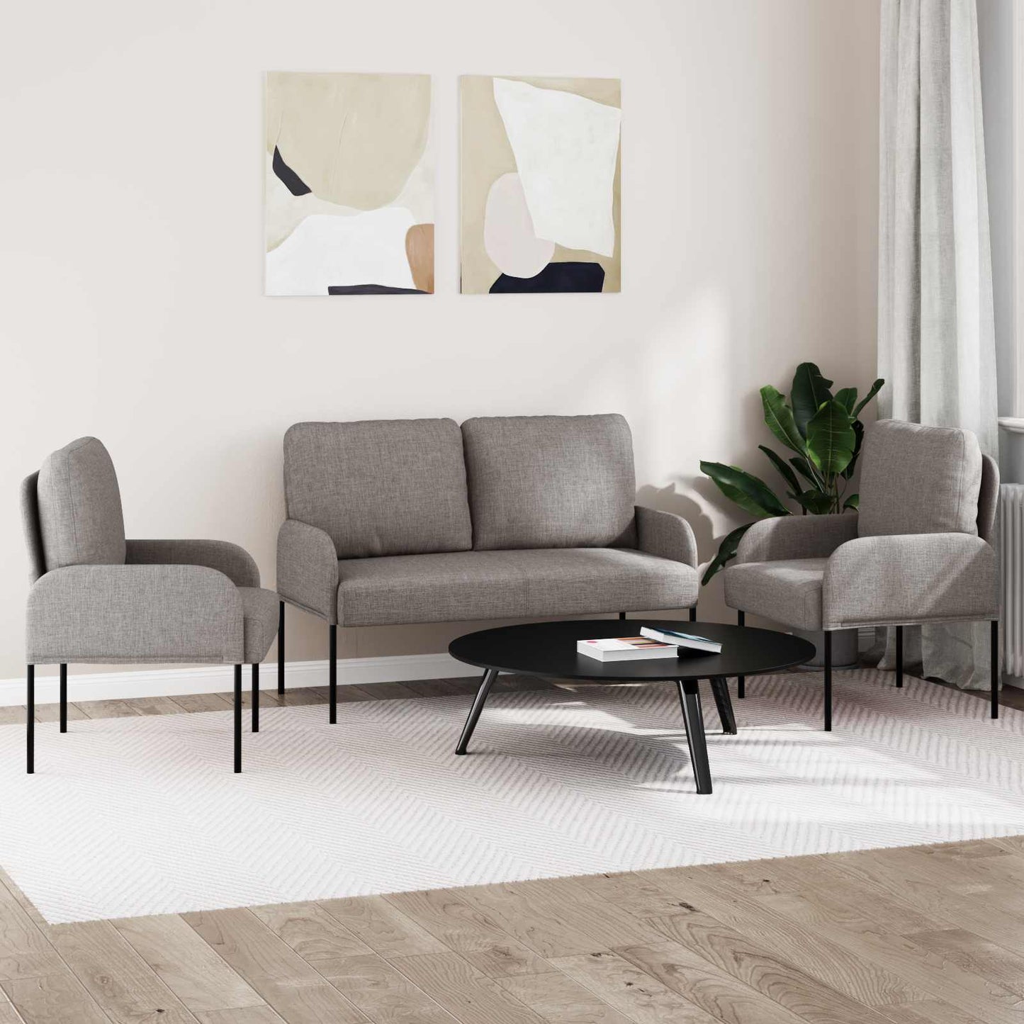 Set divani 3 pcs Talpa 115 x 56 x 80 cm Legno compensato