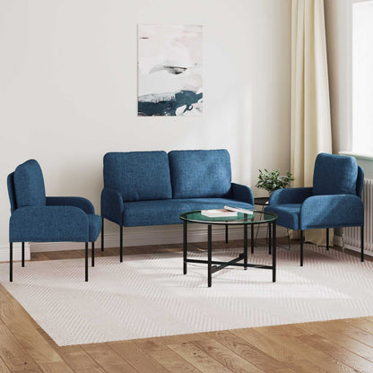 Set divani 3 pcs Blu 115 x 56 x 80 cm Legno compensato