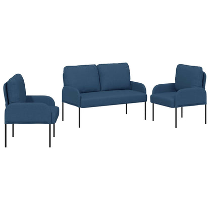 Set divani 3 pcs Blu 115 x 56 x 80 cm Legno compensato