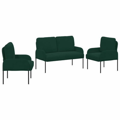 Set divani 3 pcs Verde Scuro 115 x 56 x 80 cm Legno compensato