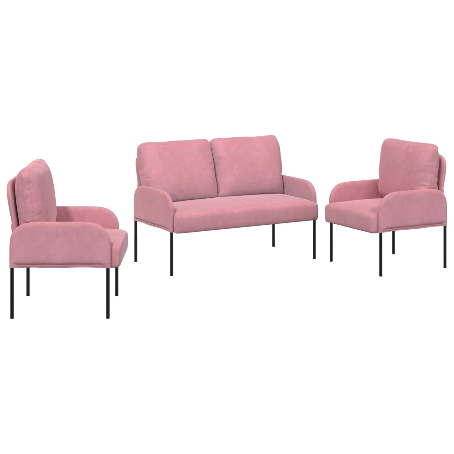 Set divani 3 pcs Rosa 115 x 56 x 80 cm Legno compensato