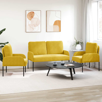 Set divani 3 pcs Giallo 115 x 56 x 80 cm Legno compensato