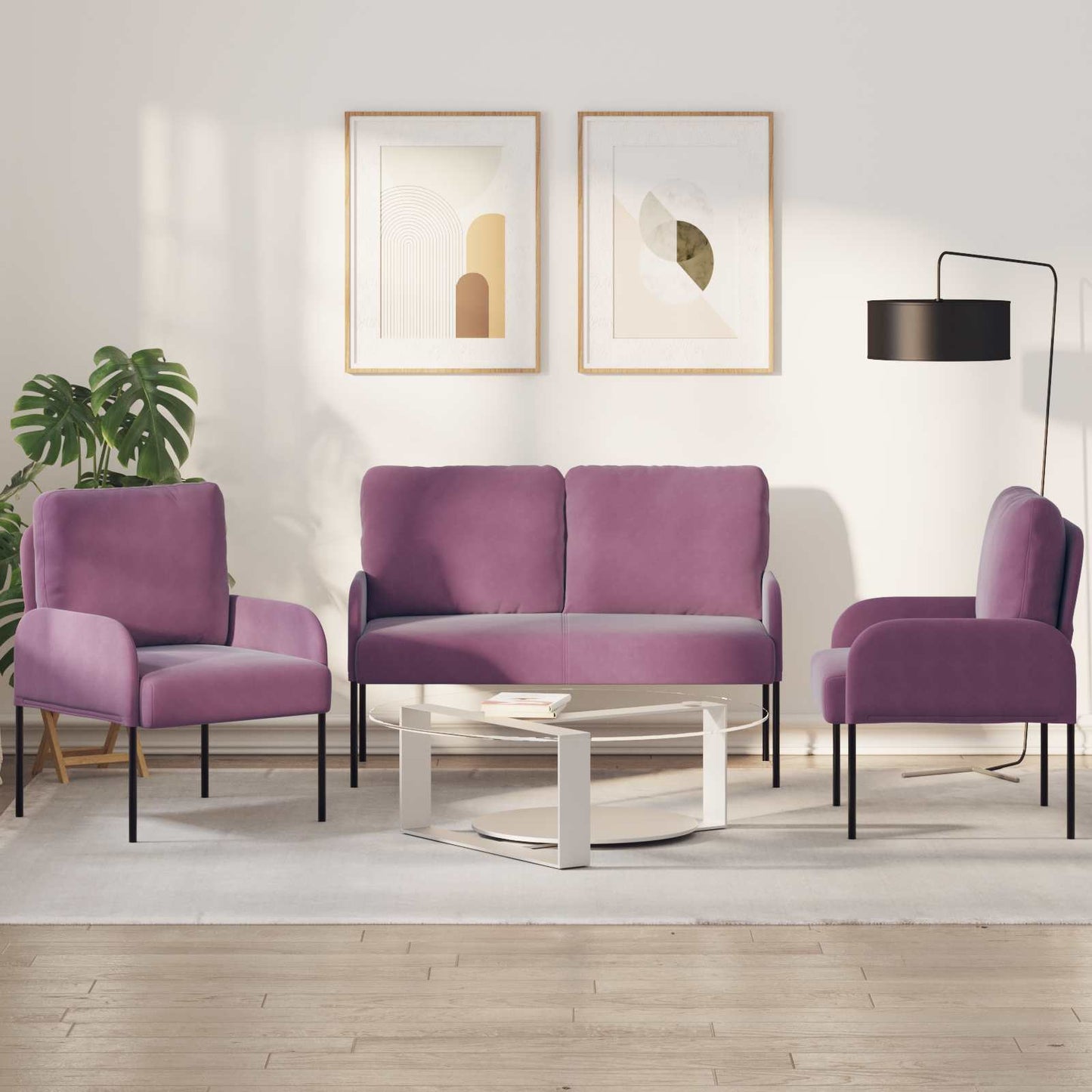 Set divani 3 pcs Viola 115 x 56 x 80 cm Legno compensato