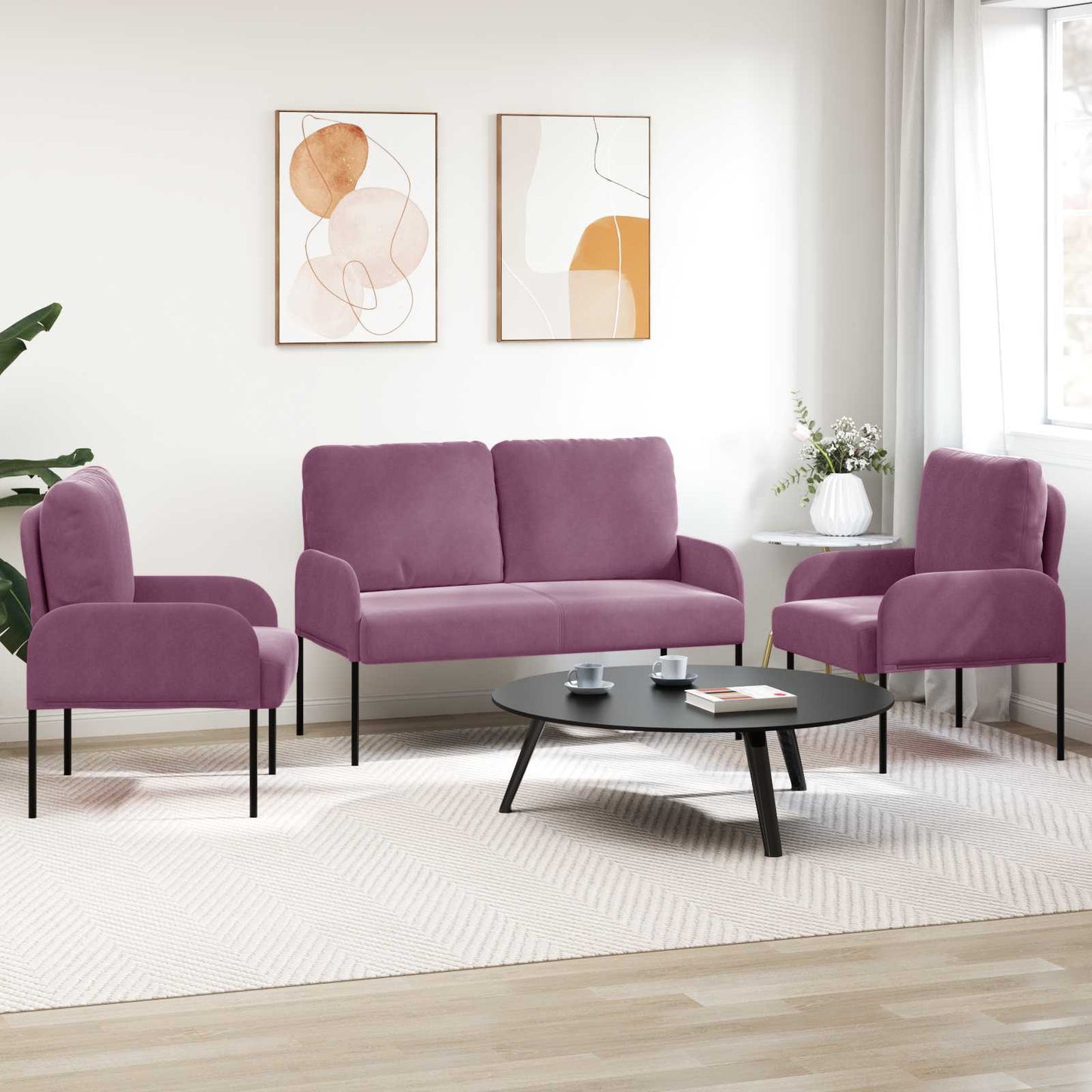 Set divani 3 pcs Viola 115 x 56 x 80 cm Legno compensato