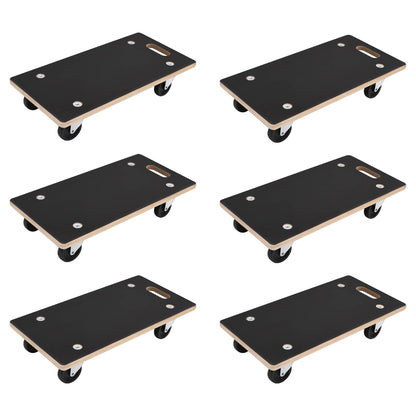 Carrello di Trasporto 6 pcs Grigio Legno compensato