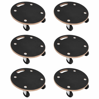 Carrello di Trasporto 6 pcs Grigio Legno compensato