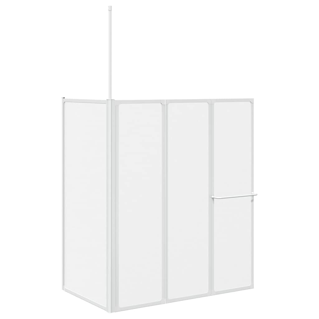 Schermo da Bagno Glassato 120 x 70 x 137 cm Alluminio