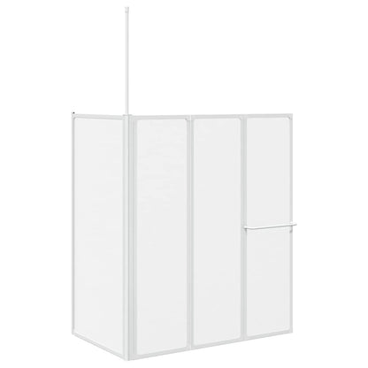 Schermo da Bagno Glassato 120 x 70 x 137 cm Alluminio