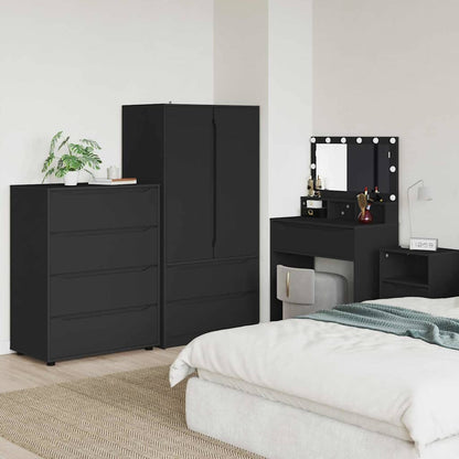 Armadi di Stoccaggio 2 pcs Nero 80 x 48 x 105 cm