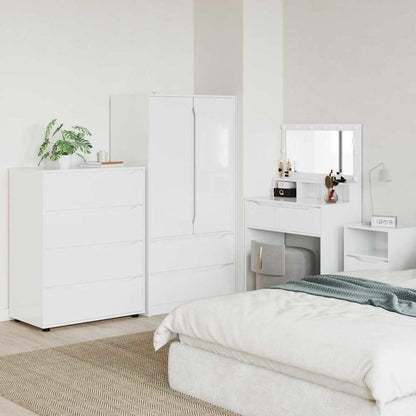 Armadi di Stoccaggio 2 pcs Bianco Lucido 80 x 48 x 105 cm
