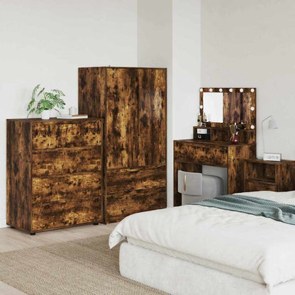 Armadi di Stoccaggio 2 pcs Rovere fumÃ© 80 x 48 x 105 cm
