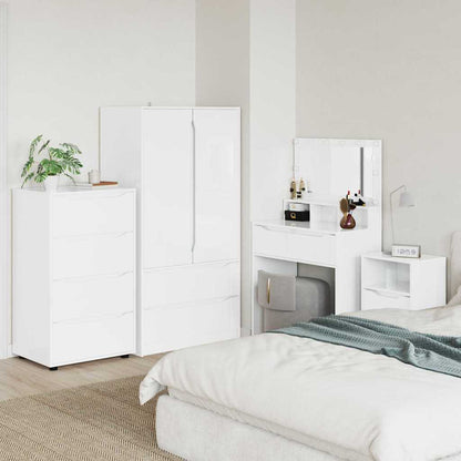 Armadi di Stoccaggio 2 pcs Bianco Lucido 60 x 48 x 105 cm