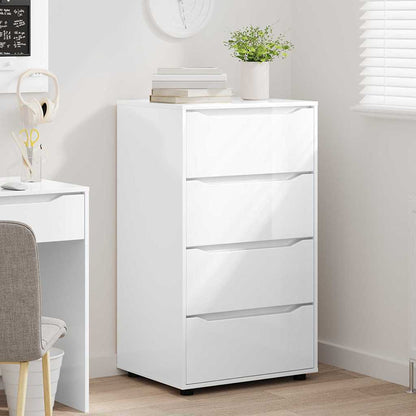 Armadi di Stoccaggio 2 pcs Bianco Lucido 60 x 48 x 105 cm