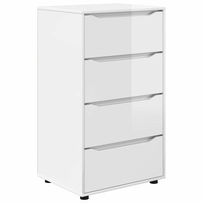 Armadi di Stoccaggio 2 pcs Bianco Lucido 60 x 48 x 105 cm