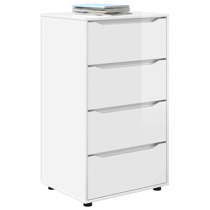 Armadi di Stoccaggio 2 pcs Bianco Lucido 60 x 48 x 105 cm