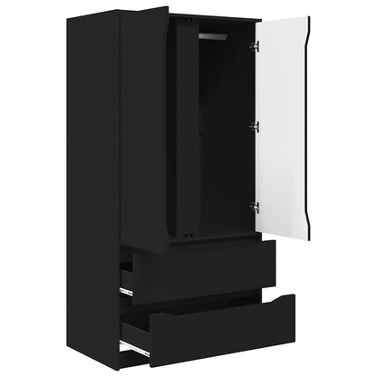 Armadietto Nero 79,5 x 49 x 156 cm Legno ingegnerizzato