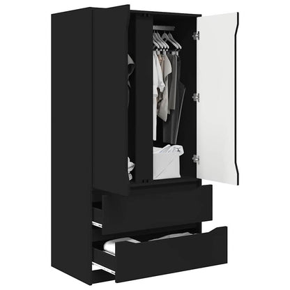 Armadietto Nero 79,5 x 49 x 156 cm Legno ingegnerizzato