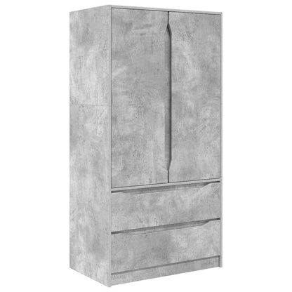 Armadietto con cassetto Grigio Cemento 79,5 x 49 x 156 cm